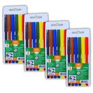 4 Kits Canetinhas Hidrográficas 6 Cores Leo&leo Lavável