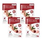 4 Kits Meia Esfoliante Removedor Pele Morta Pés Peeling