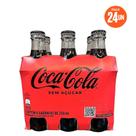 4 Kits Refrigerante Coca Cola Zero Açúcar 6x250ml Pack Econômico Garrafas Individuais