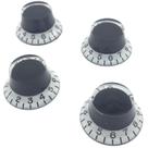 4 Knob guitarra Les Paul Transparente Branco Preto LSL01WB