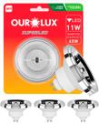 4 Lâmpadas Ar111 Led 11w Bivolt Gu10 24 Graus Cor da Luz Branco Frio 6500K Ourolux
