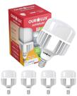 4 Lâmpadas de LED Alta Potência T 80w Bivolt Base E40 Cor da Luz 6500k Branco Frio Ourolux