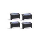 4 lâmpadas de led parede jardim cerca energia solar