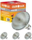4 Lâmpadas Halógenas Ourolux PAR30 75W 220V Base E27 30G Cor da Luz 2700K Amarelada