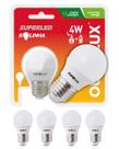 4 Lâmpadas LED S30 Bolinha G45 4W Bivolt Cor da Luz 6500K Branco Frio Ourolux