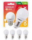 4 Lâmpadas LED S30 Bolinha G45 4W Bivolt Cor da Luz Amarelada 2700K Branco Quente Ourolux 4 Lâmpadas LED S30 Bolinha G45 4W Bivolt Cor da Luz Amarelada 2700K Branco Quente Ourolux