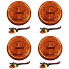4 Lanterna Seta Ônibus Caminhão 70mm 4 Led AM BIVOLT +Conector