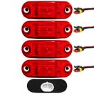 4 Lanterna Vigia Teto Ônibus Caminhão 2 LED BIVOLT VM +Conector