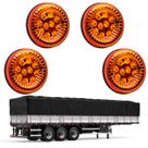 4 Lanternas Traseira LED Carreta 125mm Âmbar Bivolt 4 Lanternas Traseira LED Carreta 125mm Âmbar Bivolt