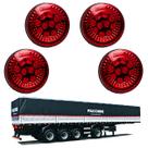 4 Lanternas Traseira LED Facchini 125mm Rubi Bivolt