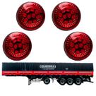 4 Lanternas Traseira LED Guerra 125mm Rubi Bivolt 4 Lanternas Traseira LED Guerra 125mm Rubi Bivolt