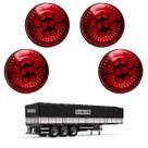 4 Lanternas Traseira LED Randon 125mm Rubi Bivolt