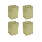 4 Lata Metal Quadrada Vazia 18l