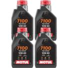 4 Litros Óleo De Motor Lubrificante Motul 7100 4t 10w60 100% Sintético Ktm Husqvarna Sherco Mv Agusta
