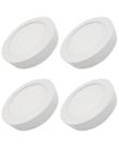 4 Luminária Plafon Led 18w Sobrepor Ourolux Redondo 2700k Cor Branco Quente 110v/220v