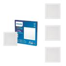4 Luminária Plafon Led 24w Sobrepor Philips 4000k 30x30 Biv
