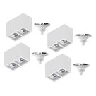 4 Luminária Sobrepor P/ 2 Lâmpada Boxit + 8 Lâmpada AR111 12W 4000K