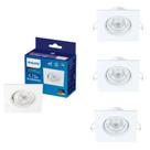 4 Luminária Spot Led 4,2w Philips Gu10 6500k Fria Bivolt