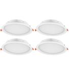4 Luminárias Led De Embutir Redonda 3000k Ledvance 7021286