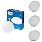 4 Luminárias Plafon Led 12w Philips Embutir 6500k Bivolt