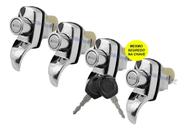 4 Maçaneta Fechadura Capo Tampa Motor Fusca Kombi Buggy Adaptaçao Cromada