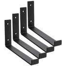 4 Mão Francesa Invertida 22cm Suporte Prateleira Gancho Cantoneira