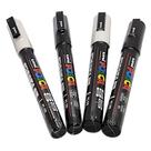 4 Marcadores Posca Uni-ball PC-3M PC-5M - 2 Brancos 2 Pretos