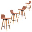 4 Meia Banquetas Línea Soft Externo Escandinavo Terracota 4 Meia Banquetas Línea Soft Externo Escandinavo Terracota