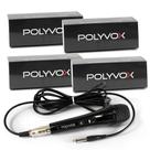 4 Microfones Dinâmicos Profissionais Preto com Fio Polyvox 4 Microfones Dinâmicos Profissionais Preto com Fio Polyvox