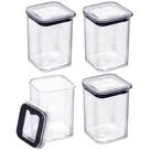 4 Mini Pote Empilhável 160ml Hermético Porta Tempero Sementes Granulados Itens de Costura