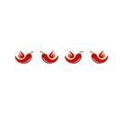 4 Mini Tatuagens Pimenta e Fogo Pequenas e Vibrantes