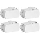 4 Módulo Interruptor Simples Linha Miluz 10a Schneider 10 A 250 V Branco