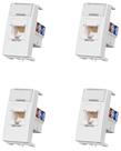 4 Módulo Tomada Informática Margirius RJ45 Cat5E Sleek