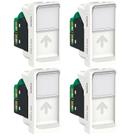 4 Módulo Tomada Rj45 8 Fios Upt Cat5e Schneider Linha Orion S70540004