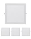 4 Painel Led Branco Frio 40w Embutir Quadrado