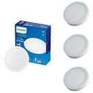 4 Painel Plafon Led 12w Philips Embutir 3000k Quente Bivolt