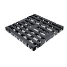 4 Pallet Plástico Modulável 50X50 Piso Estrado Preto