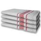 4 Panos De Prato Atoalhado Felpudo 370g/m² Premium Vermelho
