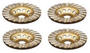 4 pcs disco desbaste diamantado rebolo turbo 115 x 22,23 mm 4 pcs disco desbaste diamantado rebolo turbo 115 x 22,23 mm