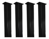 4 Pe 75cm Mesa Tubo Quadrado Industrial Ferro Reforçados