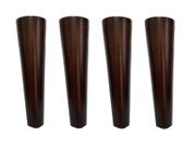 4 Pe Palito 10cm Sem Parafuso Marrom Escuro Pernas Para Moveis