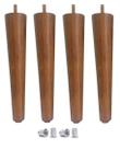 4 Pe Palito 40cm Marrom Claro Bucha Americana Para Moveis