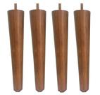 4 Pe Palito 40cm Marrom Claro Com Parafuso Central