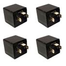 4 Peça Reles Auxiliar Quadrado 3 Pinos Carro Moto Seta Pisca Universal 12v Terminais Sem Suporte Para Fixação Trp 107000