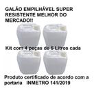 4 peças Galão Bombona 5litros Virgem Combustivel Homologada Inmetro