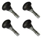 4 Peças Puxador Manipulo Preto Pino 14mm P/ Equip. Academia