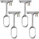 4 Peças - Suporte Central Para Tubo Oval Para Guarda Roupa Cromado 4 Peças - Suporte Central Para Tubo Oval Para Guarda Roupa Cromado