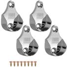 4 Peças - Suporte Lateral Para Tubo Redondo Para Guarda Roupas Cromado
