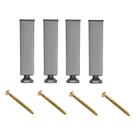 4 Pés De Cozinha Cinza Vap C/ Parafusos Regula De 17 A 19cm Gabinete Armário Balcão etc 4 Pés De Cozinha Cinza Vap C/ Parafusos Regula De 17 A 19cm Gabinete Armário Balcão etc