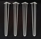 4 Pés De Mesa Aparador Escrivaninha 75 Cm Triplo 8 Mm Branco